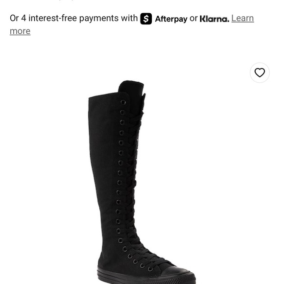 NIB Converse Chuck Taylor AllStar XX-High sneaker-black monochrome - Picture 2 of 5